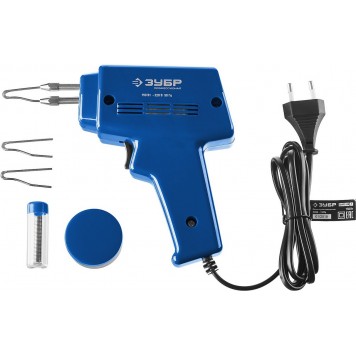 55412-H4_z01 | Импульсный паяльник в наборе, 2 сменных жала, канифоль, припой, 150Вт, ЗУБР ПРОФЕССИОНАЛ-11