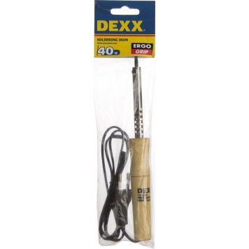 55416-40 | Паяльник с деревянной рукояткой, конус, 40Вт, DEXX-1