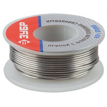 55420-100 | Припой оловянно-свинцовый, 60% Sn / 40% Pb, 100гр, ЗУБР МАСТЕР-0