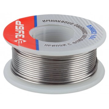 55422-100 | Припой оловянно-свинцовый, 30% Sn / 70% Pb, 100гр, ЗУБР МАСТЕР-0