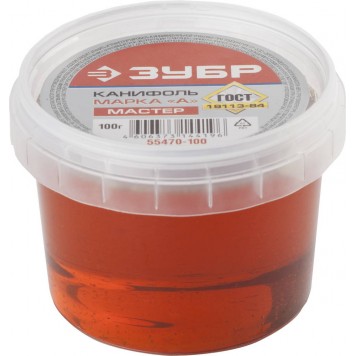 55470-100 | Канифоль для паяльных работ, пластиковая банка, 100г, ЗУБР-0