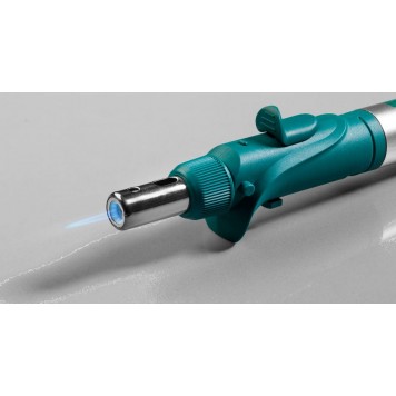 55503-H10 | Набор: Паяльник газовый, 3в1, пьезоподжиг, 5 насадок, припой, защитный колпачок, чистка жал, 1300С, KRAFTOOL PRO-7