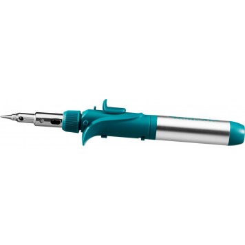 55503-H10 | Набор: Паяльник газовый, 3в1, пьезоподжиг, 5 насадок, припой, защитный колпачок, чистка жал, 1300С, KRAFTOOL PRO-15