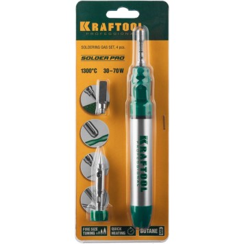 55504-H3 | Паяльник газовый, 3в1, регулировка пламени, 1300С, KRAFTOOL-5