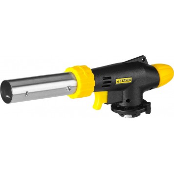 55580 | Газовая горелка "ProTerm" на баллон, с пьезоподжигом, регулировка пламени, цанговое соединение, 1300С, STAYER PROFESSIONAL-0