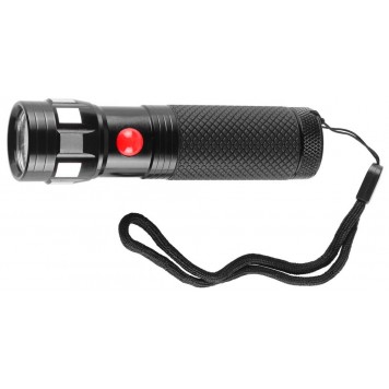 56211-BK | Фонарь ручной, алюминиевый двукомпонентный корпус, 9 светодиодов, 3ААА, черный, ЗУБР МАСТЕР-0