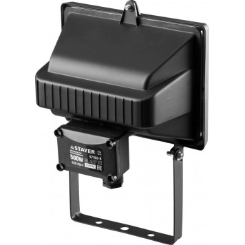 57103-B | Прожектор 500 Вт галогенный, черный, STAYER MAXLIGHT-4