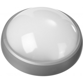 57364-100-S | Светильник PROLight светодиодный, влагозащищенный IP65, встроен сенсор, пластик корп, влагозащищ, круг, металлик, 4000К, 12(100Вт), STAYER PROFI-0
