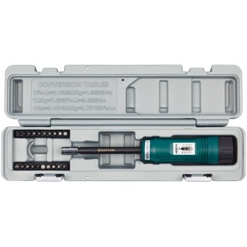 64030 | Отвертка динамометрическая со шкалой, регулируемая, 1-8 Нм, точность +/-6%, 20 бит, в боксе, KRAFTOOL-0