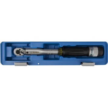 64081-030 | Ключ динамометрический с кольцевым фиксатором, точность +/- 4%, 1/4", 6 - 30 Нм, ЗУБР ЭКСПЕРТ-0