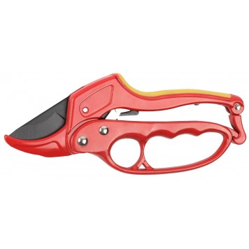 8-423033 | Секатор с храповым механизмом с эфесом, округлые лезвия, макс. диаметр реза - 20мм, 210мм, GRINDA-0