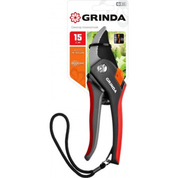 8-423102_z02 | Секатор с двухкомпонентными рукоятками, плоскостной, 205 мм, GRINDA G-26-3