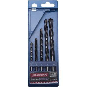 901-21423-H5 | Набор Свёрла по бетону, ударные, 4; 5; 6; 8; 10мм, 5шт, URAGAN TARAN-0