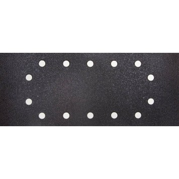 907-21104-100-50 | Лист шлиф. универсал. "Оптимален для мягких пород дерева" 14 отверстий по кругу, для ПШМ, P100, 115х280мм, 50шт, URAGAN-0