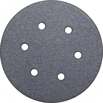 907-43113-120-05 | Круг шлифовальный "Универсальный с покрытием стеарата цинка" на липучке, 6 отверстий, P120, 150мм, 5шт, URAGAN-0