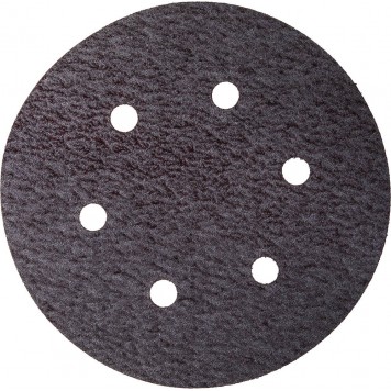 907-44113-180-50 | Круг шлифовальный "Универсальный водостойкий с покрытием стеарата цинка" на липучке, 6 отв., P180, 150мм, 50шт, URAGAN-0