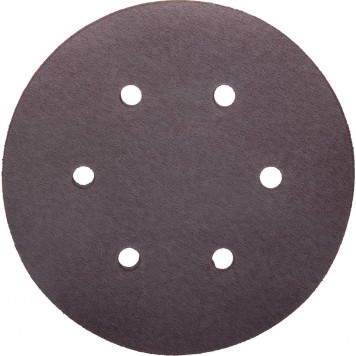907-44113-320-05 | Круг шлифовальный "Универсальный водостойкий с покрытием стеарата цинка" на липучке, 6 отв., P320, 150мм, 5шт, URAGAN-0
