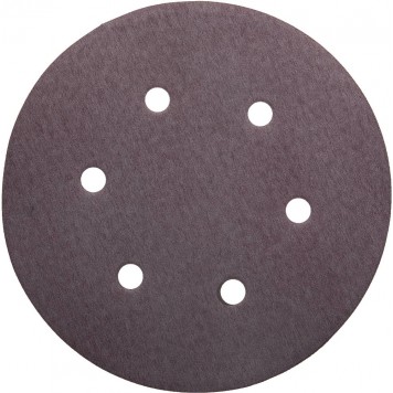 907-44113-320-50 | Круг шлифовальный "Универсальный водостойкий с покрытием стеарата цинка" на липучке, 6 отв., P320, 150мм, 50шт, URAGAN-0