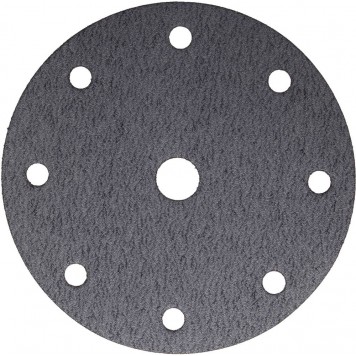 907-44114-120-05 | Круг шлифовальный "Универсальный водостойкий с покрытием стеарата цинка" на липучке, 9 отв., P120, 150мм, 5шт, URAGAN-0