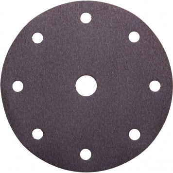 907-44114-240-50 | Круг шлифовальный "Универсальный водостойкий с покрытием стеарата цинка" на липучке, 9 отв., P240, 150мм, 50шт, URAGAN-0