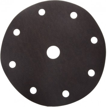 907-44114-320-05 | Круг шлифовальный "Универсальный водостойкий с покрытием стеарата цинка" на липучке, 9 отв., P320, 150мм, 5шт, URAGAN-0