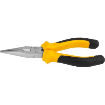 JPL009 | Тонкогубцы, хромированное покрытие, двухкомпонентная рукоятка, CrV cталь, 160мм, JCB-0