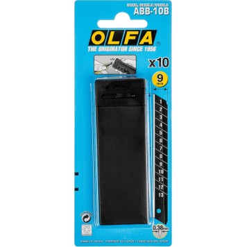 OL-ABB-10B | Лезвие сегментированные BLACK MAX, 9х80х0,38мм, 13 сегментов, 10шт, OLFA-4