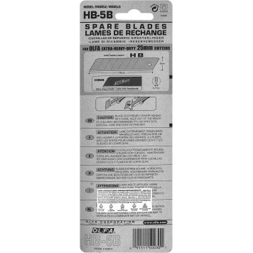 OL-HB-5B | Лезвие сегментированное, 25х126х0,7мм, 5шт, OLFA-6