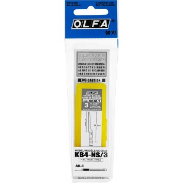 OL-KB4-NS/3 | Лезвия пильные для ножа AK-4, 6х66,5(43,5)х0,35мм, 3шт, OLFA-1