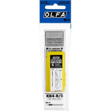 OL-KB4-R/5 | Лезвия закругленные для ножа AK-4, 6(8)х38х0,45мм, 5шт, OLFA-1
