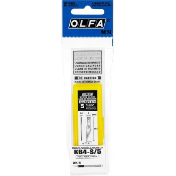 OL-KB4-S/5 | Лезвия перовые для ножа AK-4, 6(8)х40,5х0,5мм, 5шт, OLFA-1