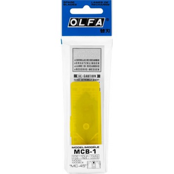 OL-MCB-1 | Лезвия для ножа MC-45/2B, 20(14)х49х0,3мм, 5шт, OLFA-1