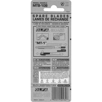 OL-MTB-10B | Лезвия сегментированные для OL-MT-1, 9 сегментов, 12,5мм, OLFA-5