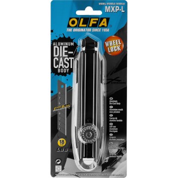 OL-MXP-L | Нож, X-design, цельная алюминиевая рукоятка, винтовой фиксатор, 18 мм, OLFA-4