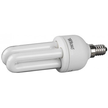 SV-44312-09 | Энергосберегающая лампа, цоколь E14(миньон), теплый белый свет (2700 К), 6000 час, 9Вт(45), СВЕТОЗАР СТЕРЖЕНЬ-2U-0