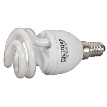 SV-44351-08 | Энергосберегающая лампа, цоколь E14 (миньон), теплый белый свет (2700 К), 6000 час, 8Вт(40), СВЕТОЗАР СПИРАЛЬ-0