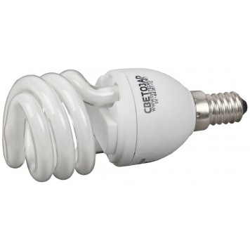 SV-44351-12 | Энергосберегающая лампа, цоколь E14 (миньон), теплый белый свет (2700 К), 6000 час, 12Вт(60), СВЕТОЗАР СПИРАЛЬ-0