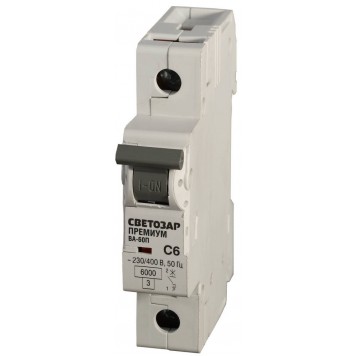 SV-49021-32-C | Выключатель автоматический 1-полюсный, 32 A, "C", откл. сп. 6 кА, 230 / 400 В, СВЕТОЗАР ПРЕМИУМ-0