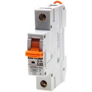 SV-49071-25-C | Выключатель автоматический 1-полюсный, 25 A, "C", откл. сп. 10 кА, 230 / 400 В, СВЕТОЗАР-0