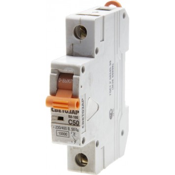 SV-49071-50-C | Выключатель автоматический 1-полюсный, 50 A, "C", откл. сп. 10 кА, 230 / 400 В, СВЕТОЗАР-0
