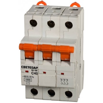 SV-49073-63-C | Выключатель автоматический 3-полюсный, 63 A, "C", откл. сп. 10 кА, 400 В, СВЕТОЗАР-0