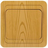Выключатель одноклавишный, цвет ольха, 10A/~250B, СВЕТОЗАР SV-54130-A