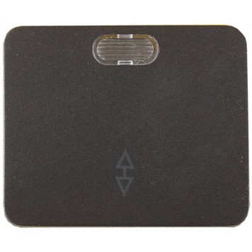SV-54138-DM | Выключатель проходной, с подсветкой, одноклавишный, без вставки и рамки, цвет темно-серый металлик, 10A, СВЕТОЗАР ГАММА-0
