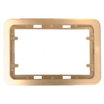 SV-54145-2-GM | Панель накладная для двойных розеток, цвет золотой металлик, 1 гнездо, СВЕТОЗАР ГАММА-0