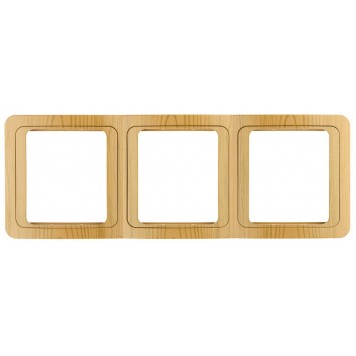 SV-54149-A | Панель накладная, вертикальная, цвет ольха, 3 гнезда, СВЕТОЗАР ГАММА-0
