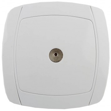 SV-54215-W | Розетка телевизионная одинарная в сборе, цвет белый, СВЕТОЗАР CITY LIGHT-0