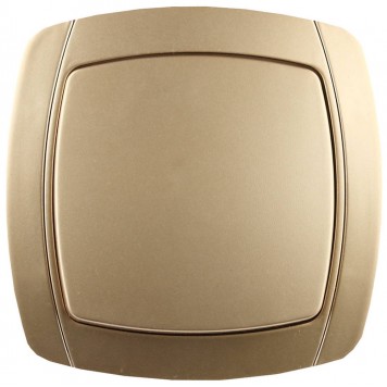 SV-54230-GM | Выключатель одноклавишный в сборе, цвет золотой металлик, 10А/~250В, СВЕТОЗАР АКЦЕНТ-0