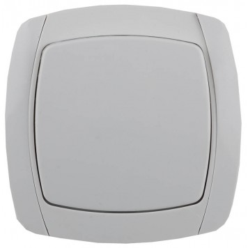 SV-54230-W | Выключатель одноклавишный в сборе, цвет белый, 10А/~250В, СВЕТОЗАР CITY LIGHT-0