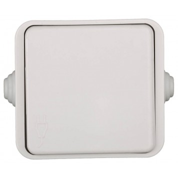 SV-54310-W | Розетка с крышкой, с заземлением, цвет белый, 16А/~250В, СВЕТОЗАР БАТТЕРФЛЯЙ-0