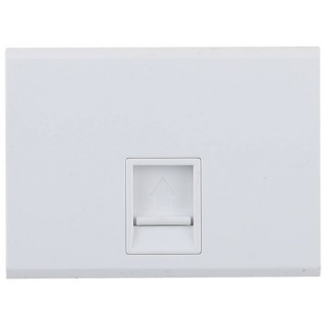 SV-54419-W | Розетка компьютерная, одинарная, без вставки и рамки, цвет белый, СВЕТОЗАР ЭФФЕКТ-0